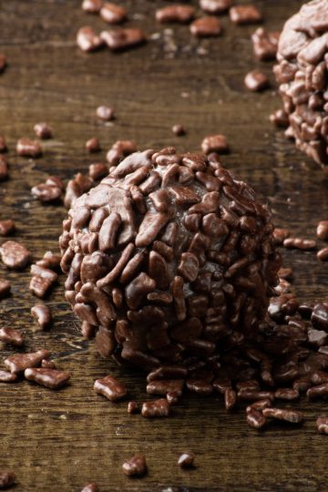 Brigadeiro de Chocolate close up