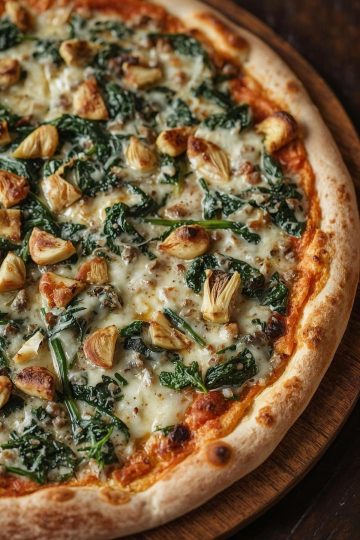 Spinach Artichoke Pizza