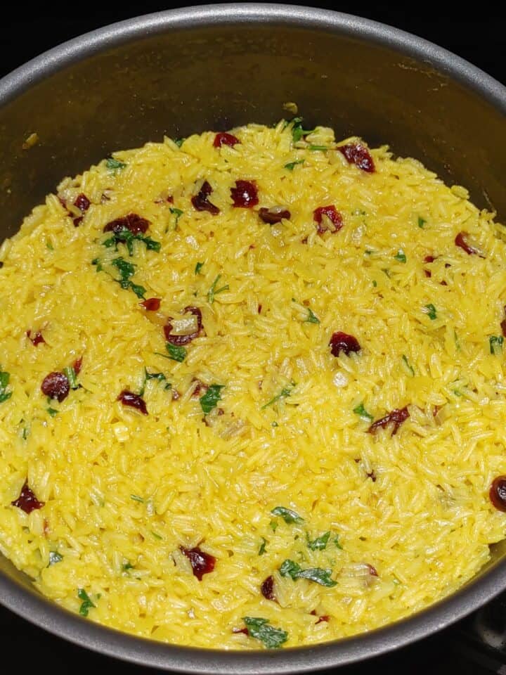 Rice Pilaf with Cranberries and Almonds