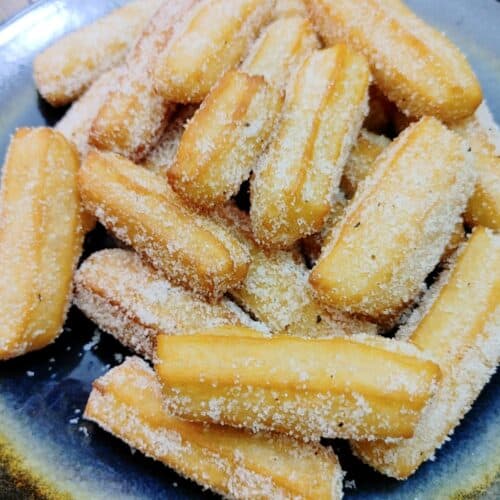 Orange Churros with Spiced Hot Chocolate