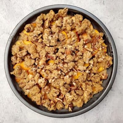 Fresh Peach Cake with Streusel Topping
