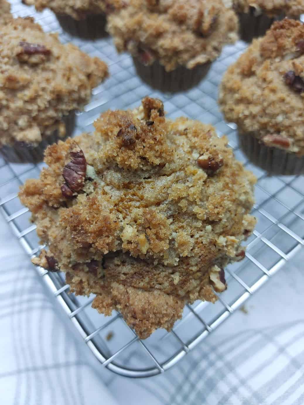 The Best Pumpkin Muffins with Pecan Streusel
