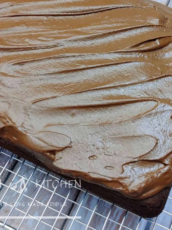 Chocolate Sheet Cake with Mocha Frosting