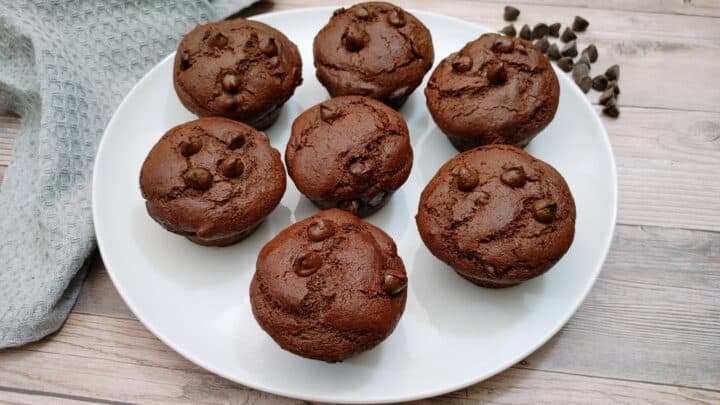 Homemade Whole Wheat Chocolate Muffins
