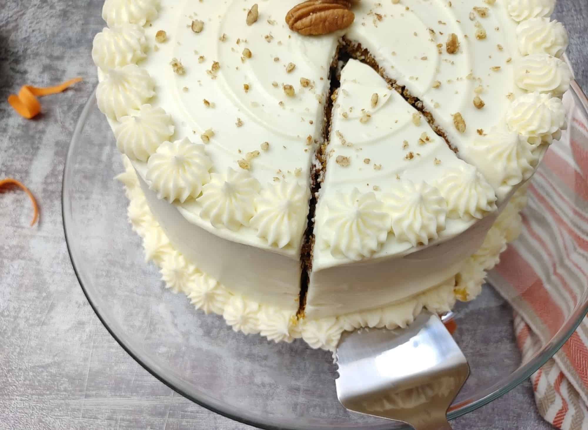 Easy homemade Carrot Cake with Cream Cheese Frosting