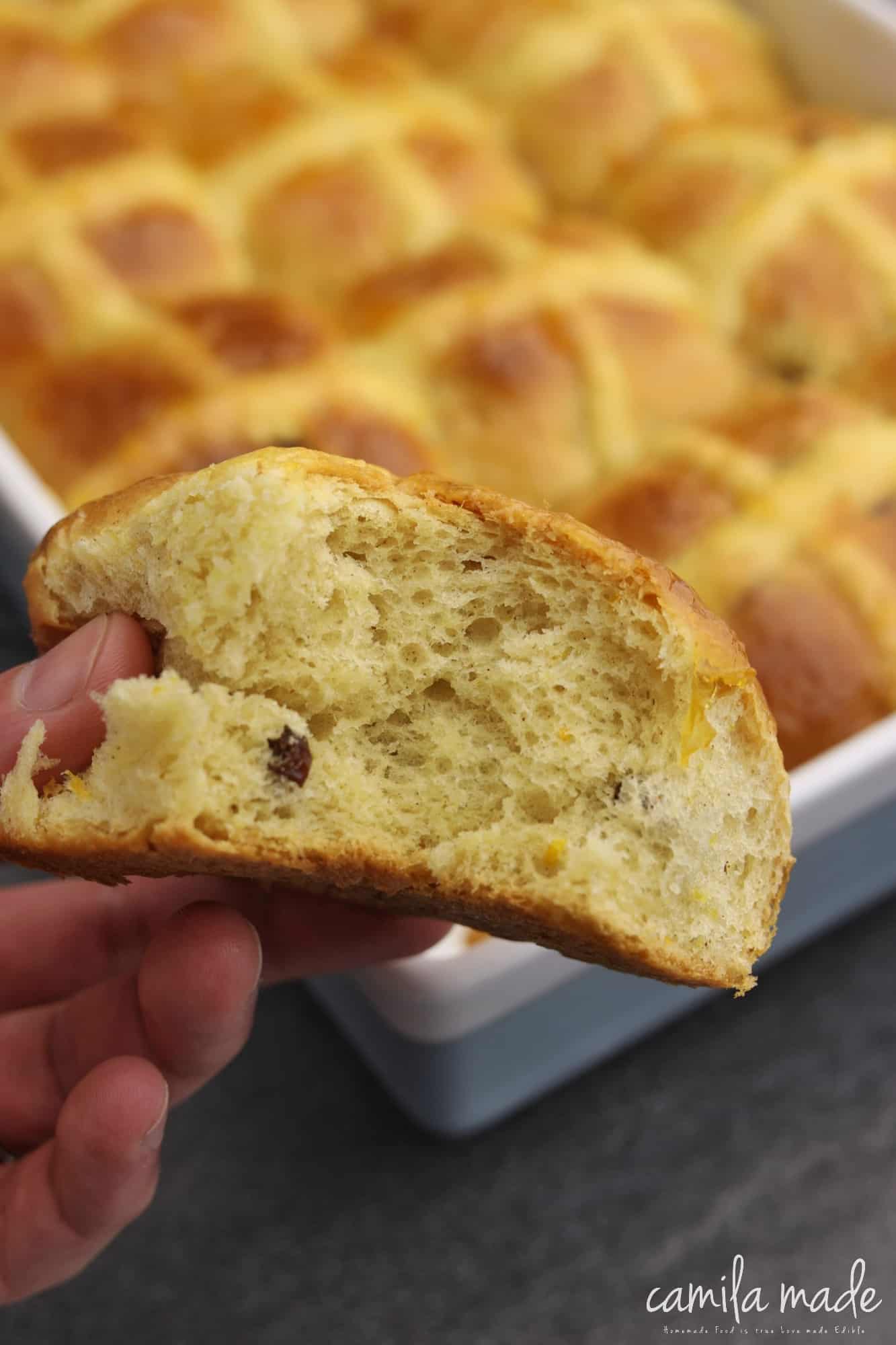 The Best Orange Hot Cross Buns