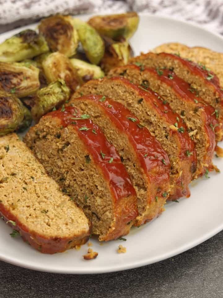 The Best Turkey Meatloaf and Roasted Brussels Sprouts