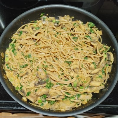 Creamy Pasta with Mushrooms and Caramelized Onions 5