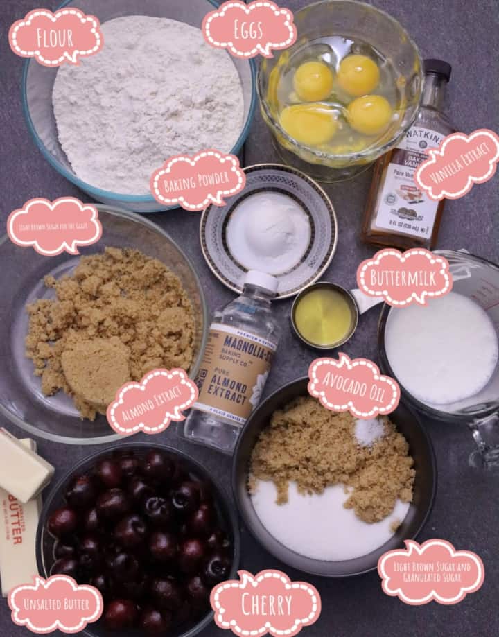 Cherry Upside Down Cake Ingredients