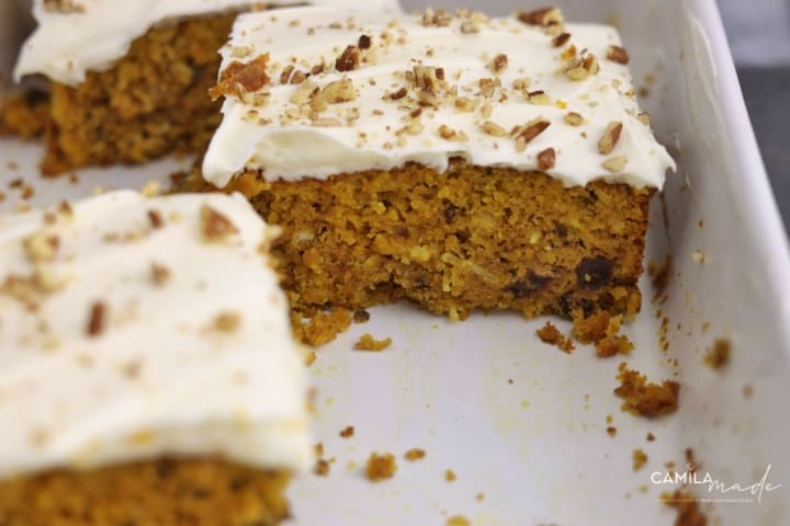 Carrot Sheet Cake with Cream Cheese Frosting 5