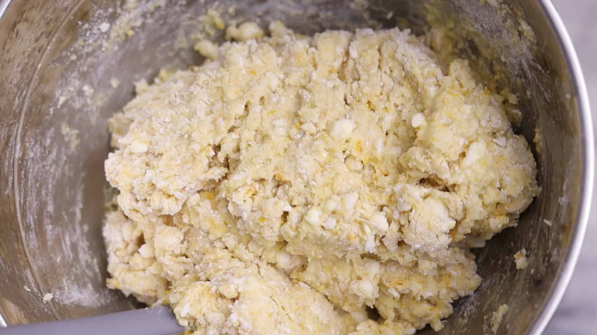In a separate bowl, whisk together the cold heavy cream, orange juice, Grand Marnier, vanilla, zest, and eggs until combined. 4