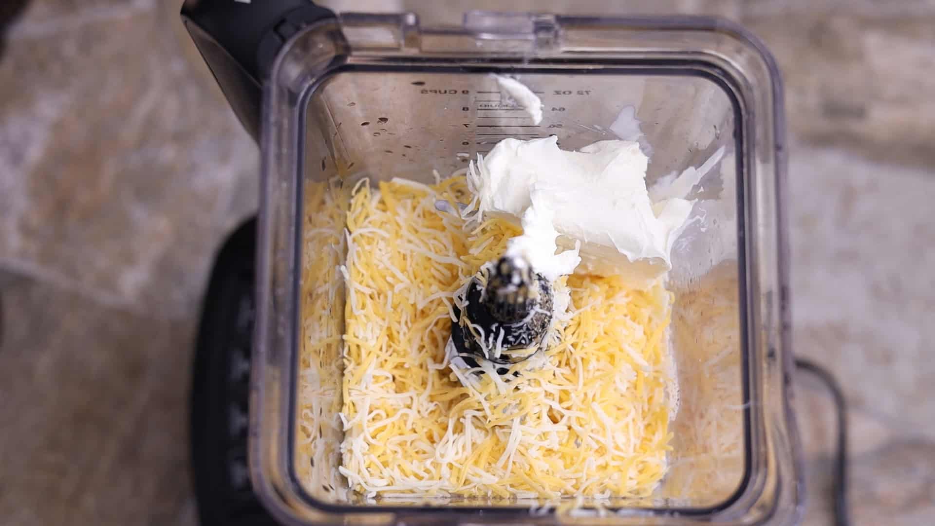 cream cheese in mixture