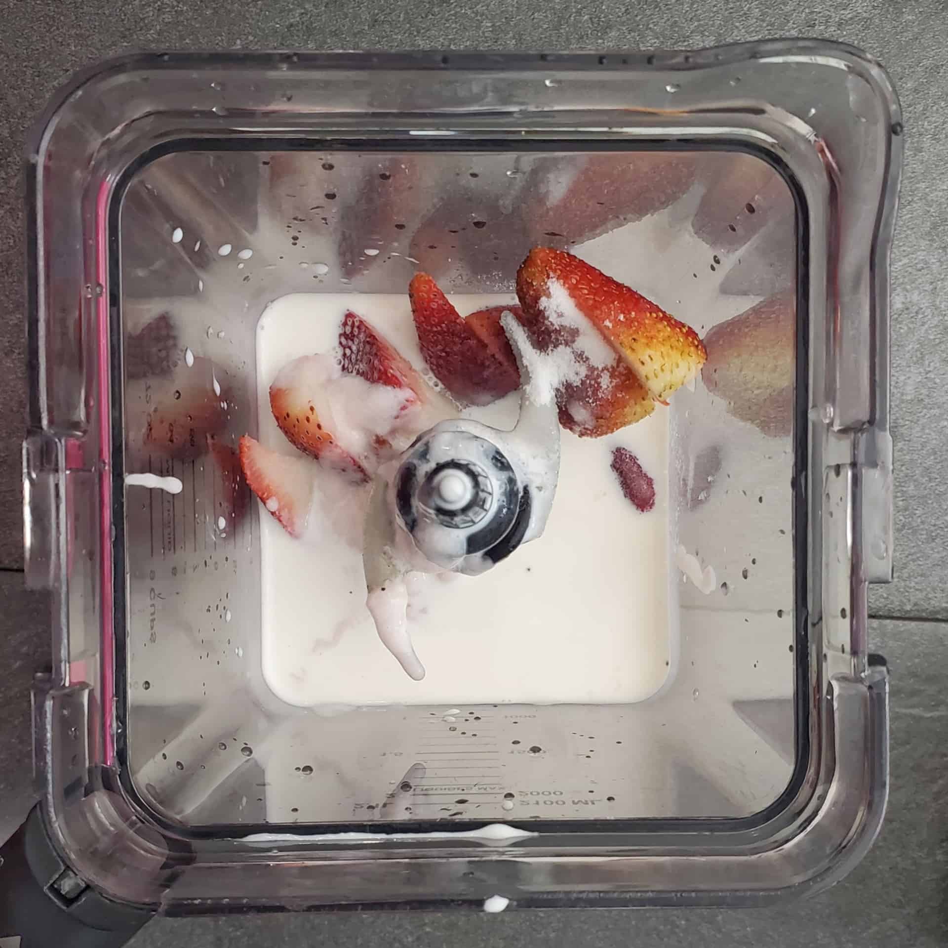 Strawberry with milk