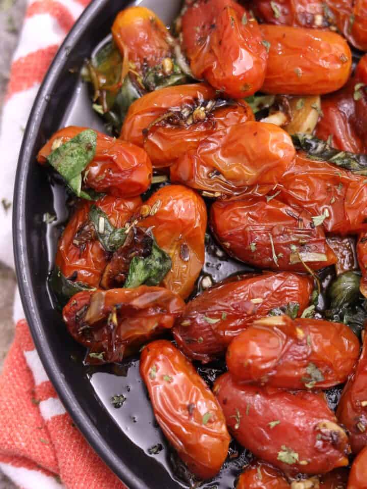 Slow Roasted Cherry Tomatoes with Balsamic Vinegar