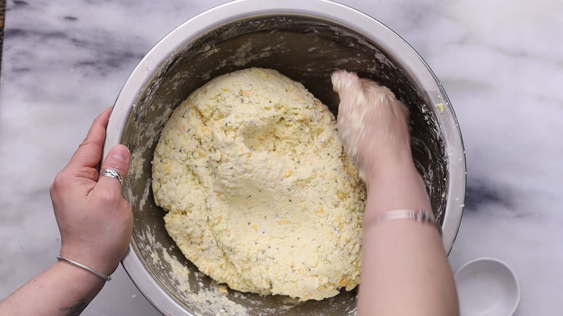 Gradually mix in buttermilk.