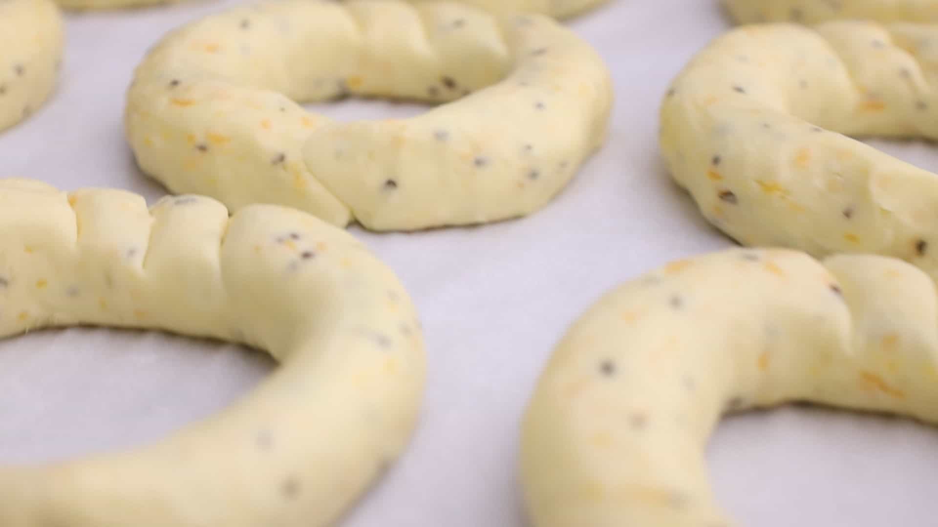 Place on baking sheets and bake until golden and puffed.