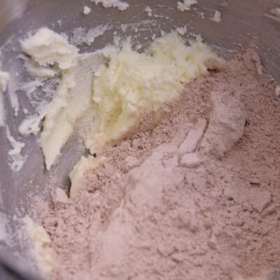 Butter with Sugar and Cocoa Powder Mix