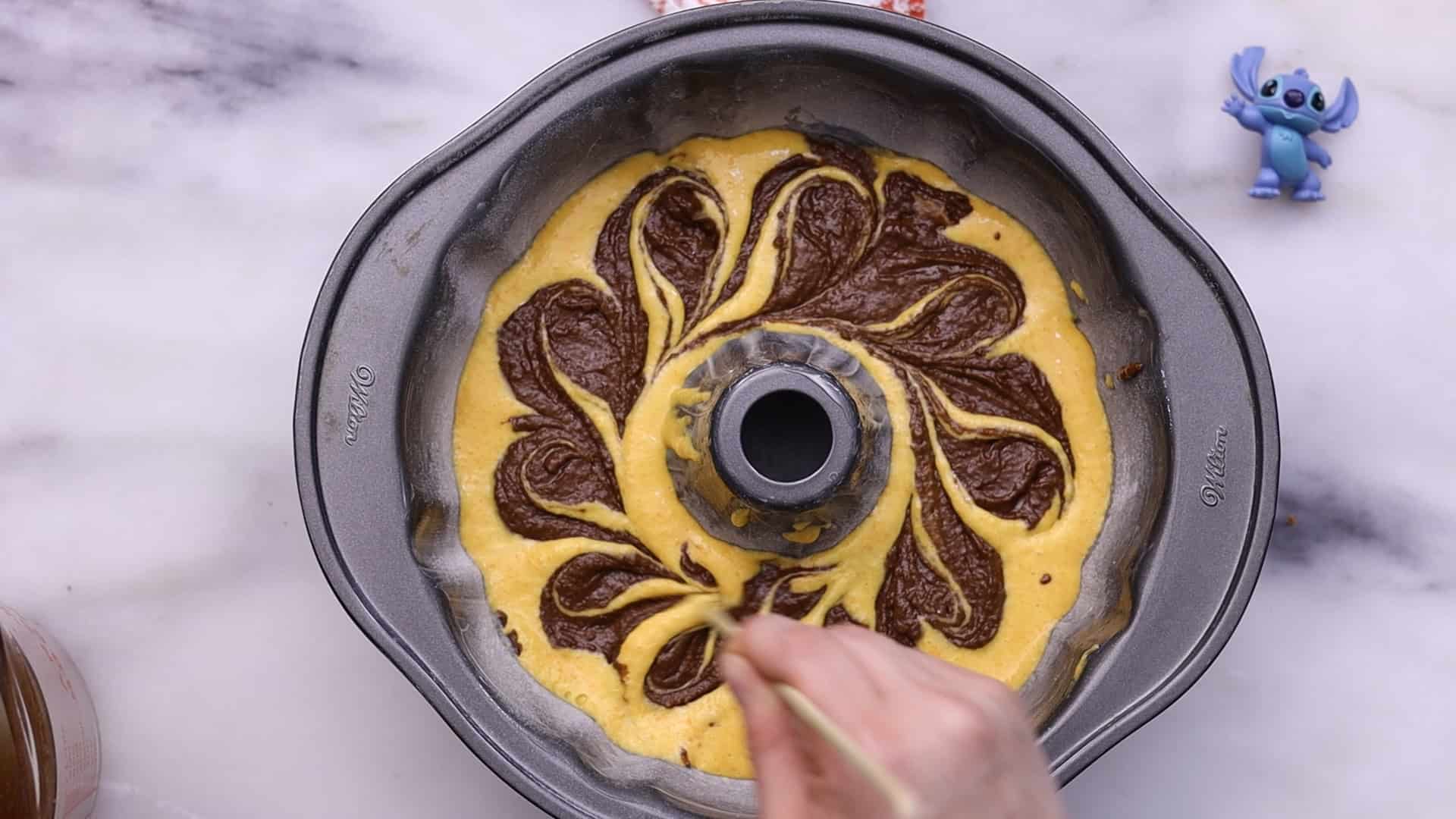 Marble Bundt Carrot Cake 32 Marble batter