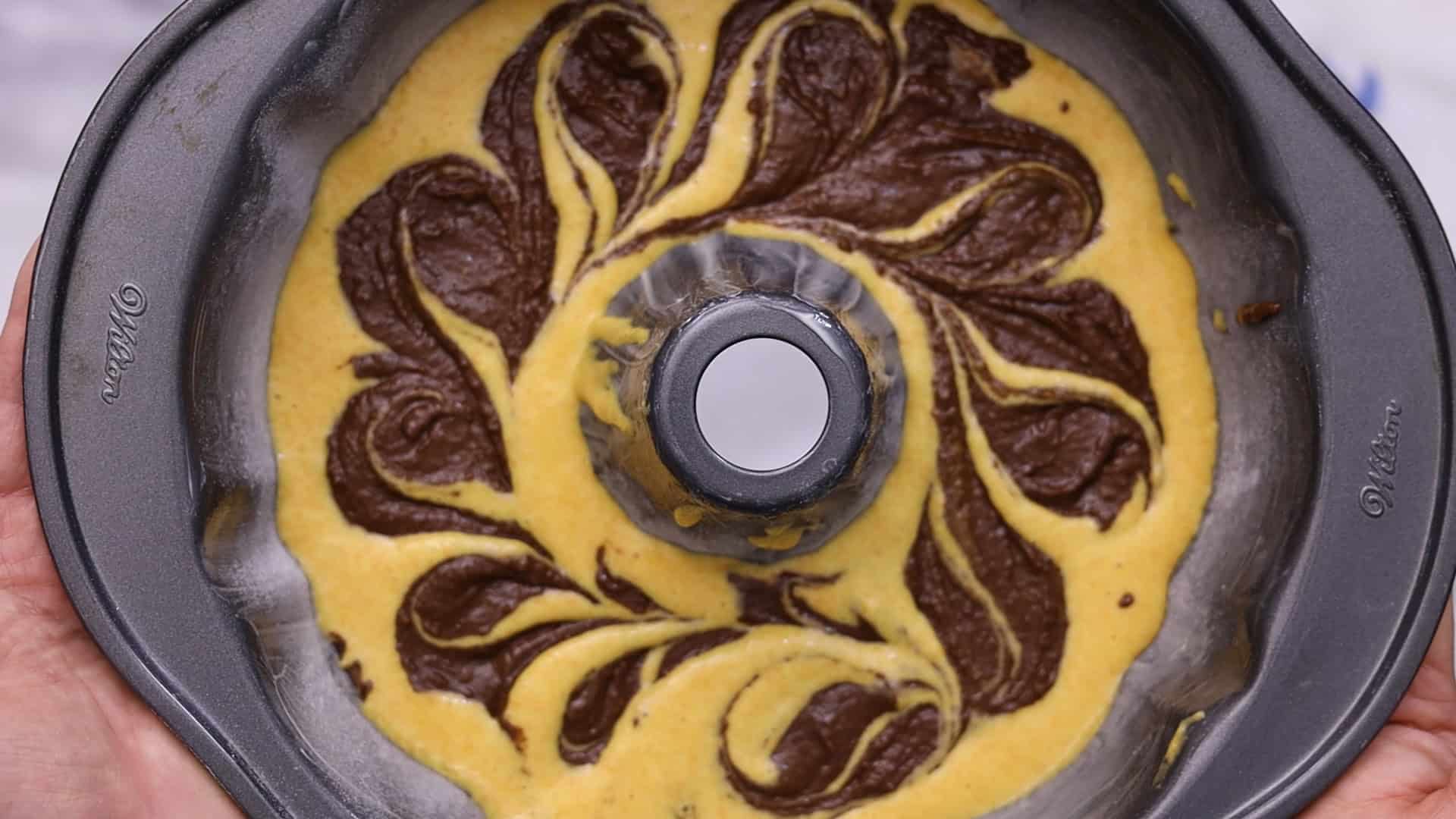 Marble Bundt Carrot Cake 33 Marble batter.