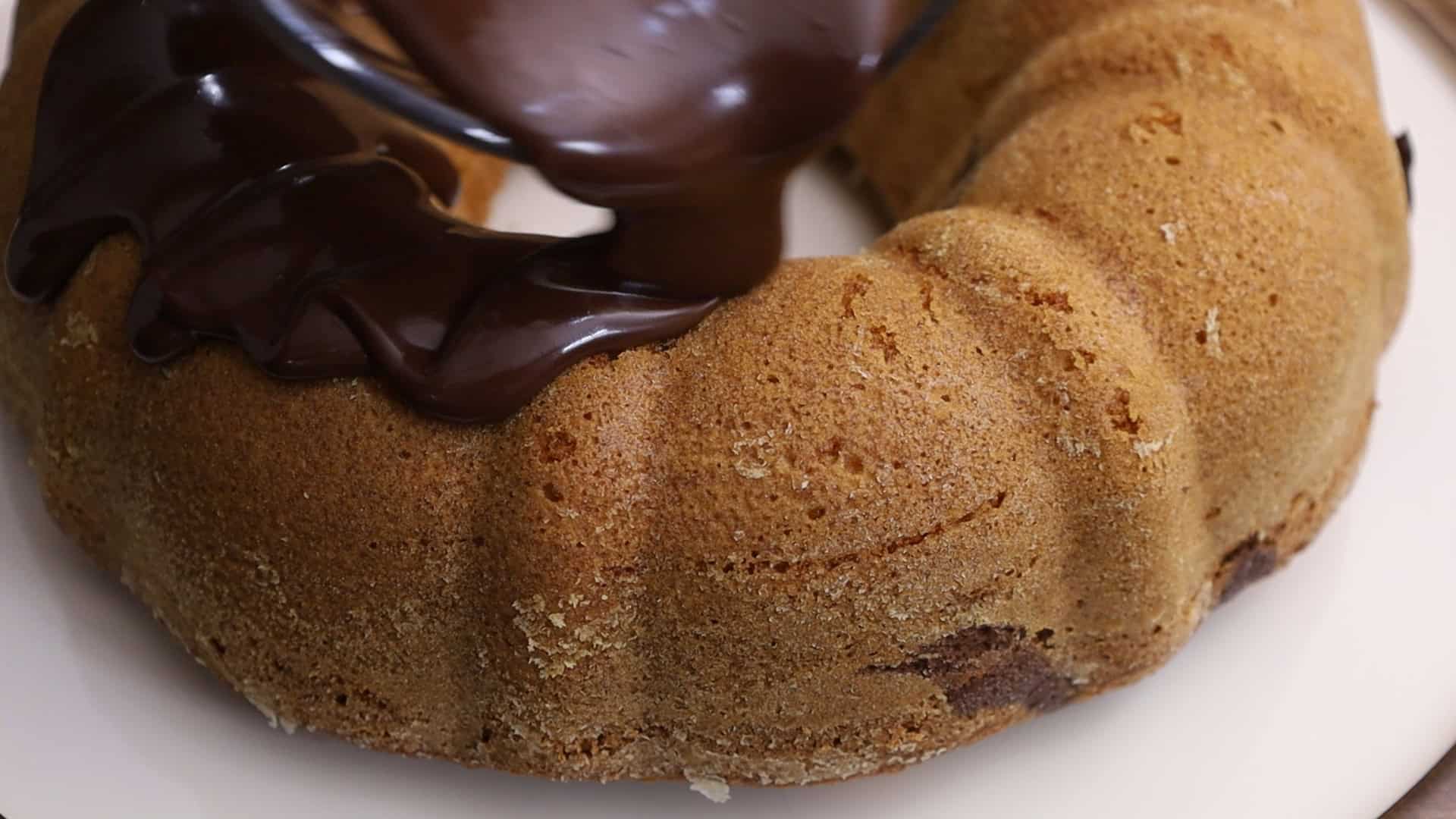 Marble Bundt Carrot Cake 39 Prepare chocolate glaze