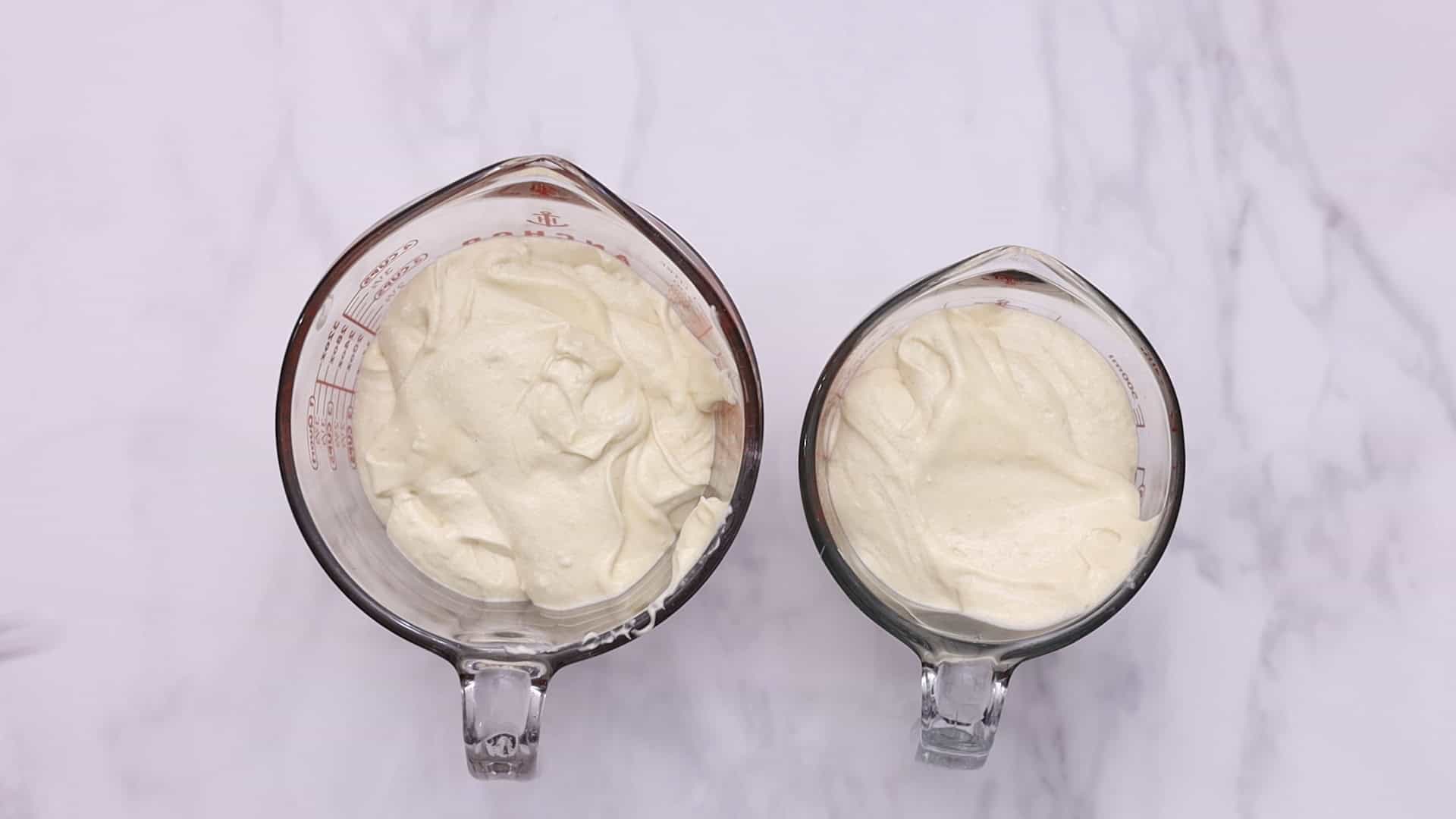 Divided the batter