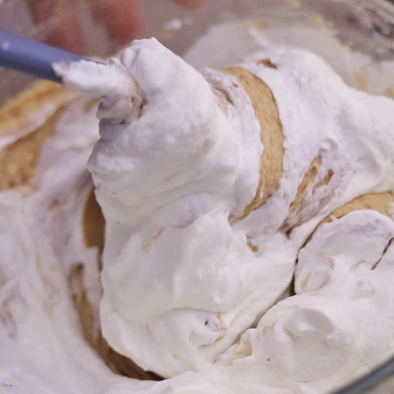 Fold whipped cream into the peanut butter mixture