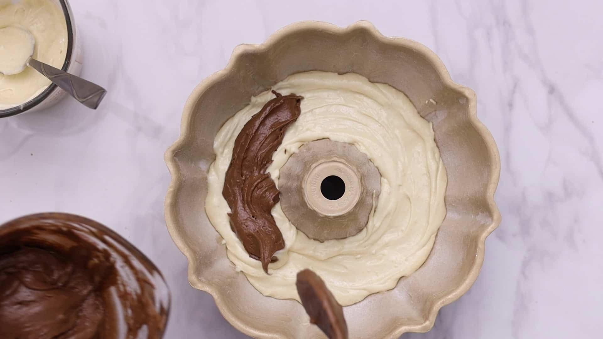 Layering Chocolate batter
