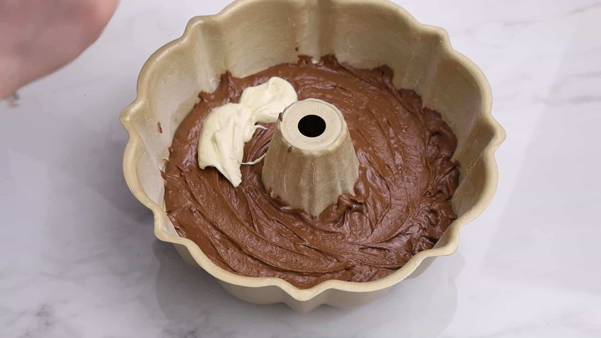 Layering second layer of batter