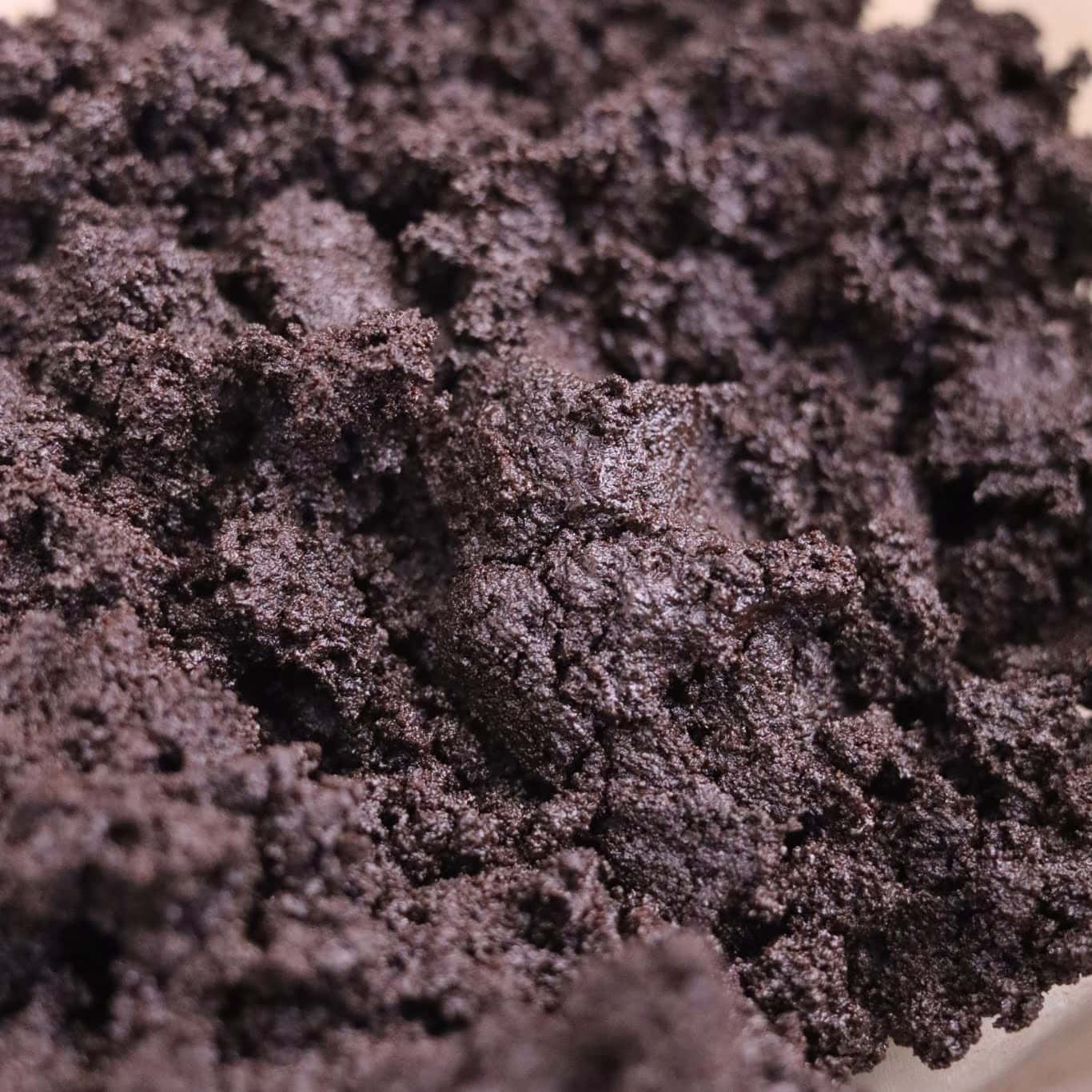 finely ground Goya Maria Chocolate Cookies mix with chocolate topping