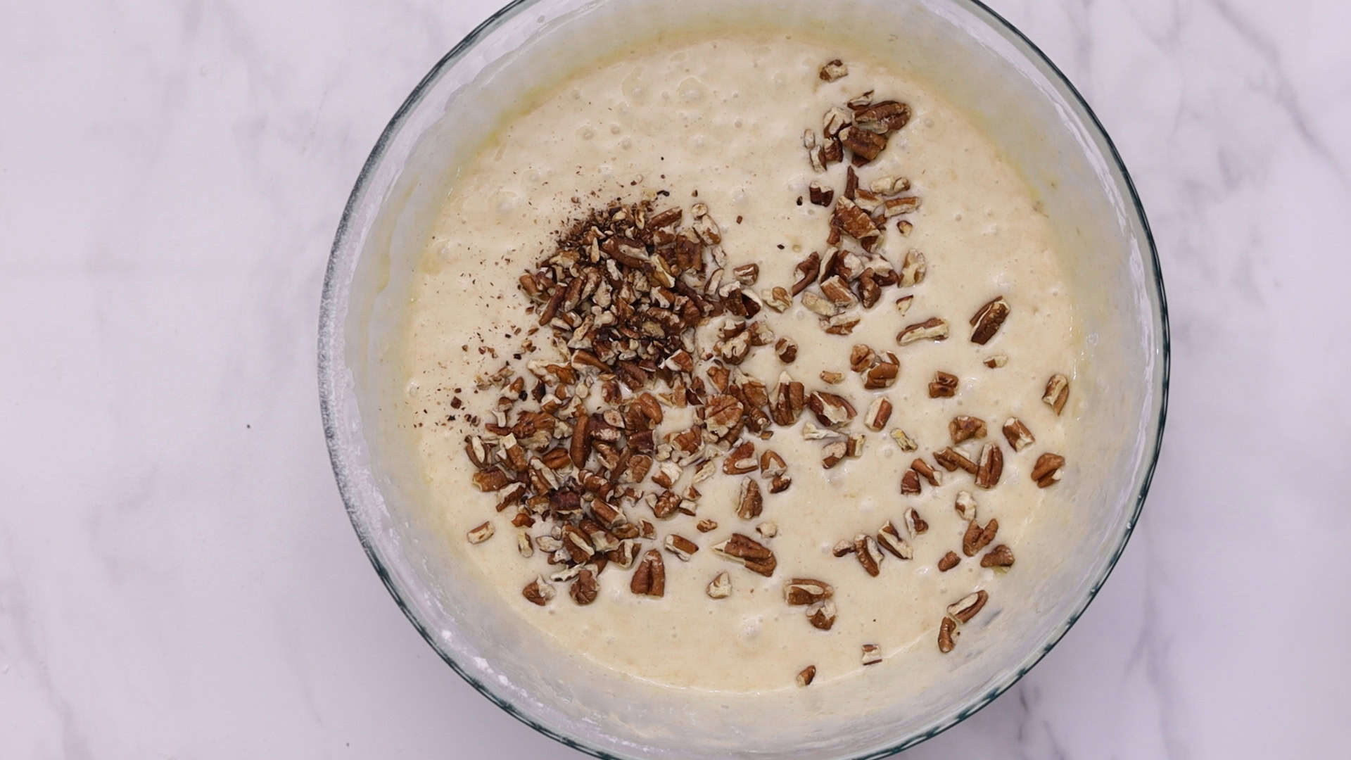 Add pecans to the mixture