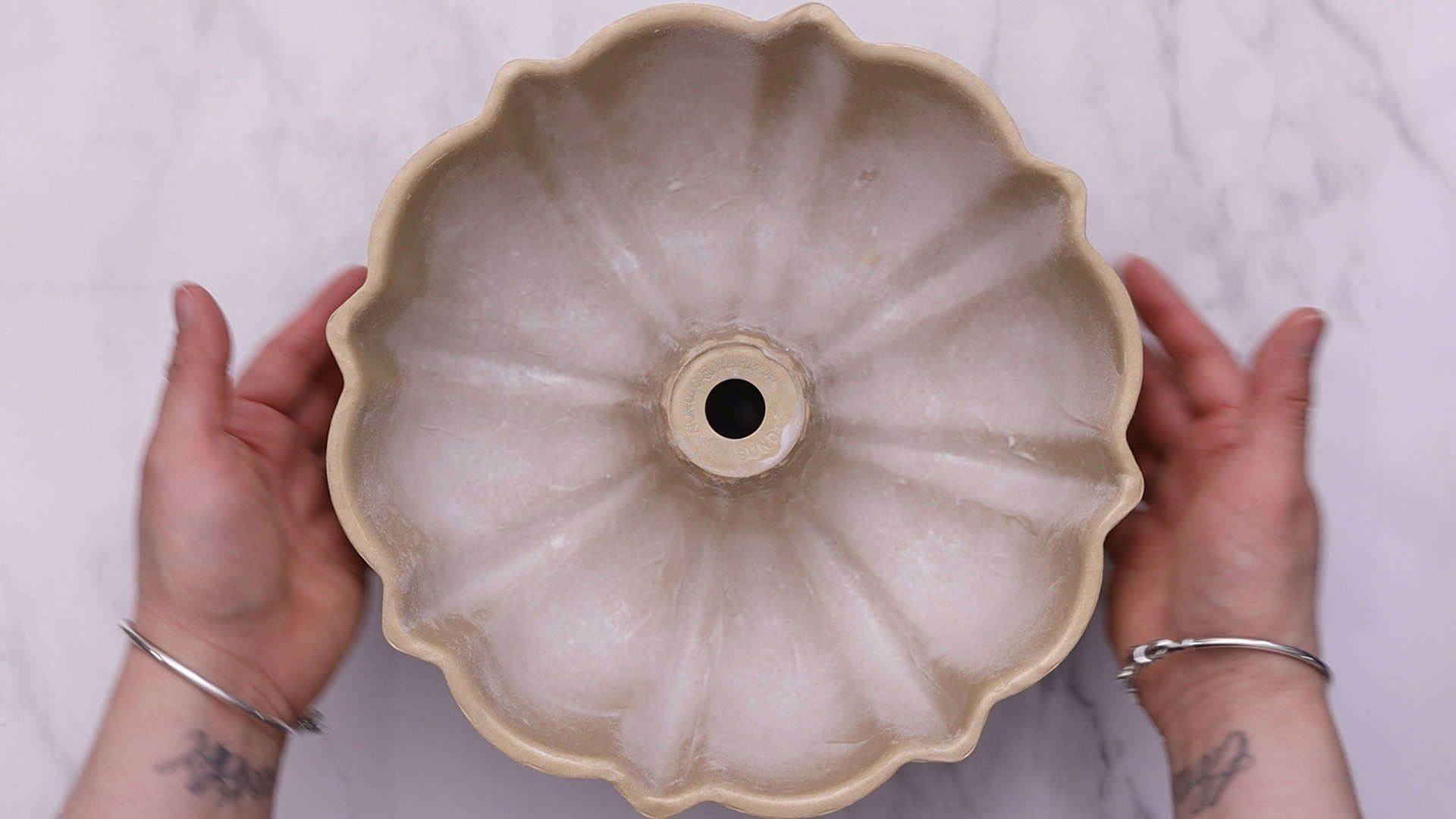 Butter and floured pan
