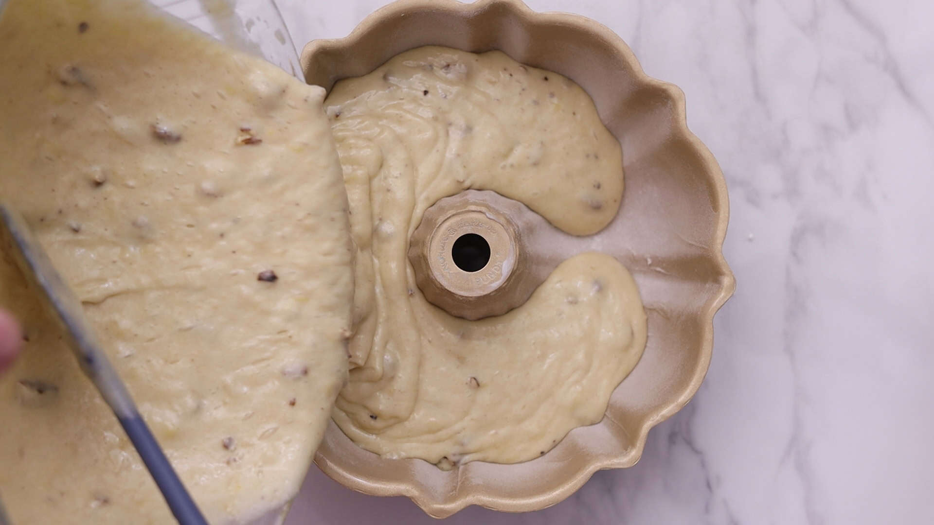 Pour MIxture into the pan