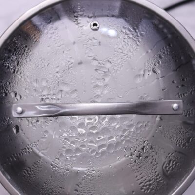 Cover the mold with lid or foil, and place in a pot with 3 cups of water.