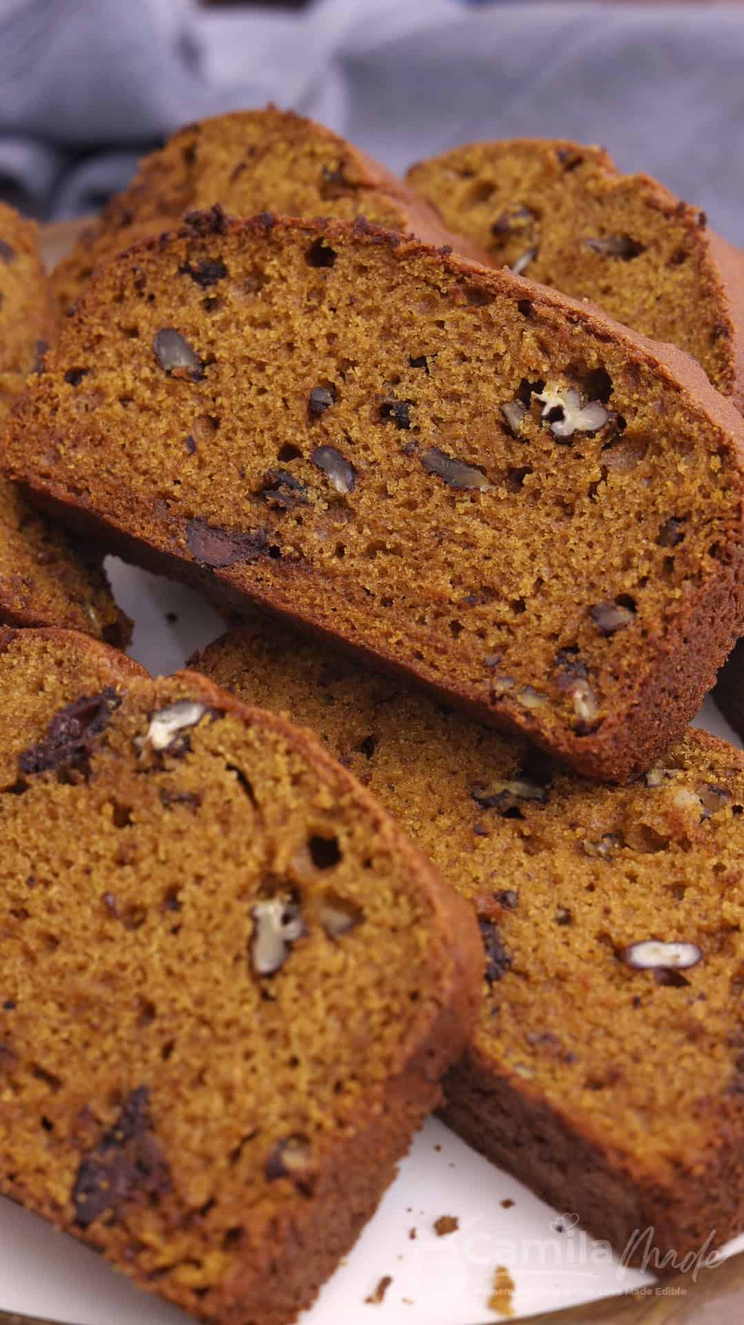 Pumpkin Bread with Chocolate Chips (No Mixer!)