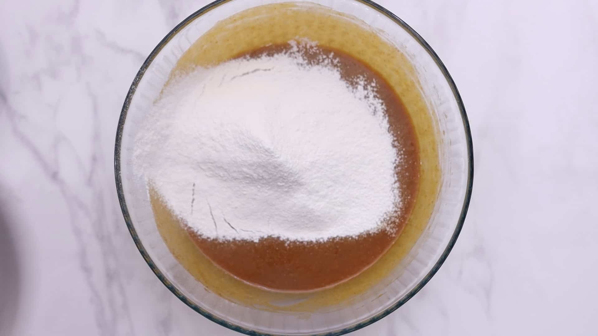 Fold dry ingredients into wet ingredients.