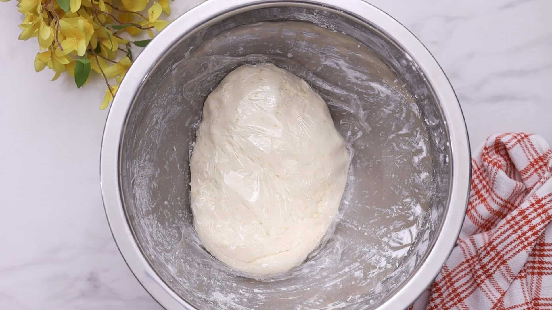 Knead, form 50 g balls,