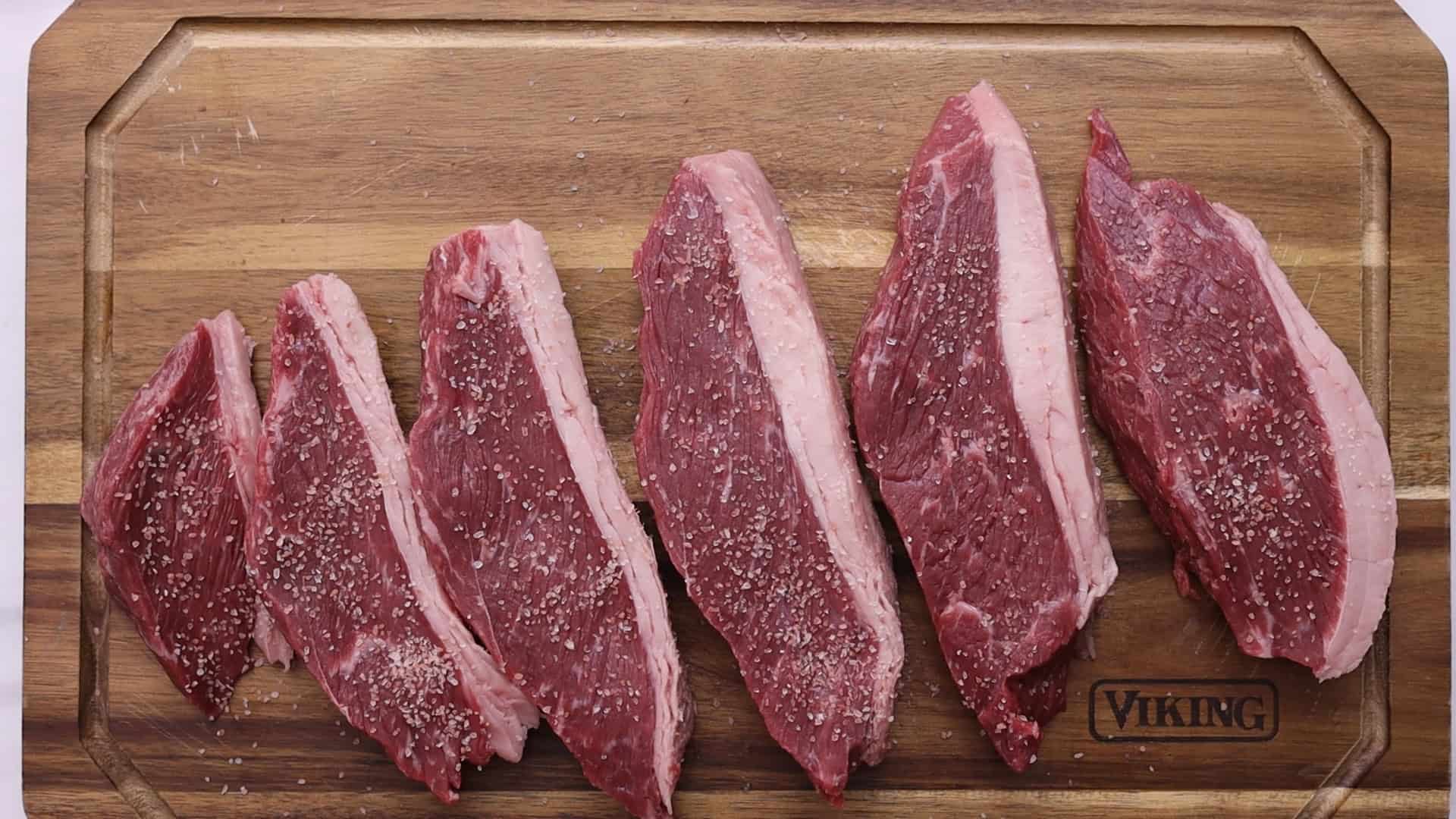 Season meat with coarse sea salt