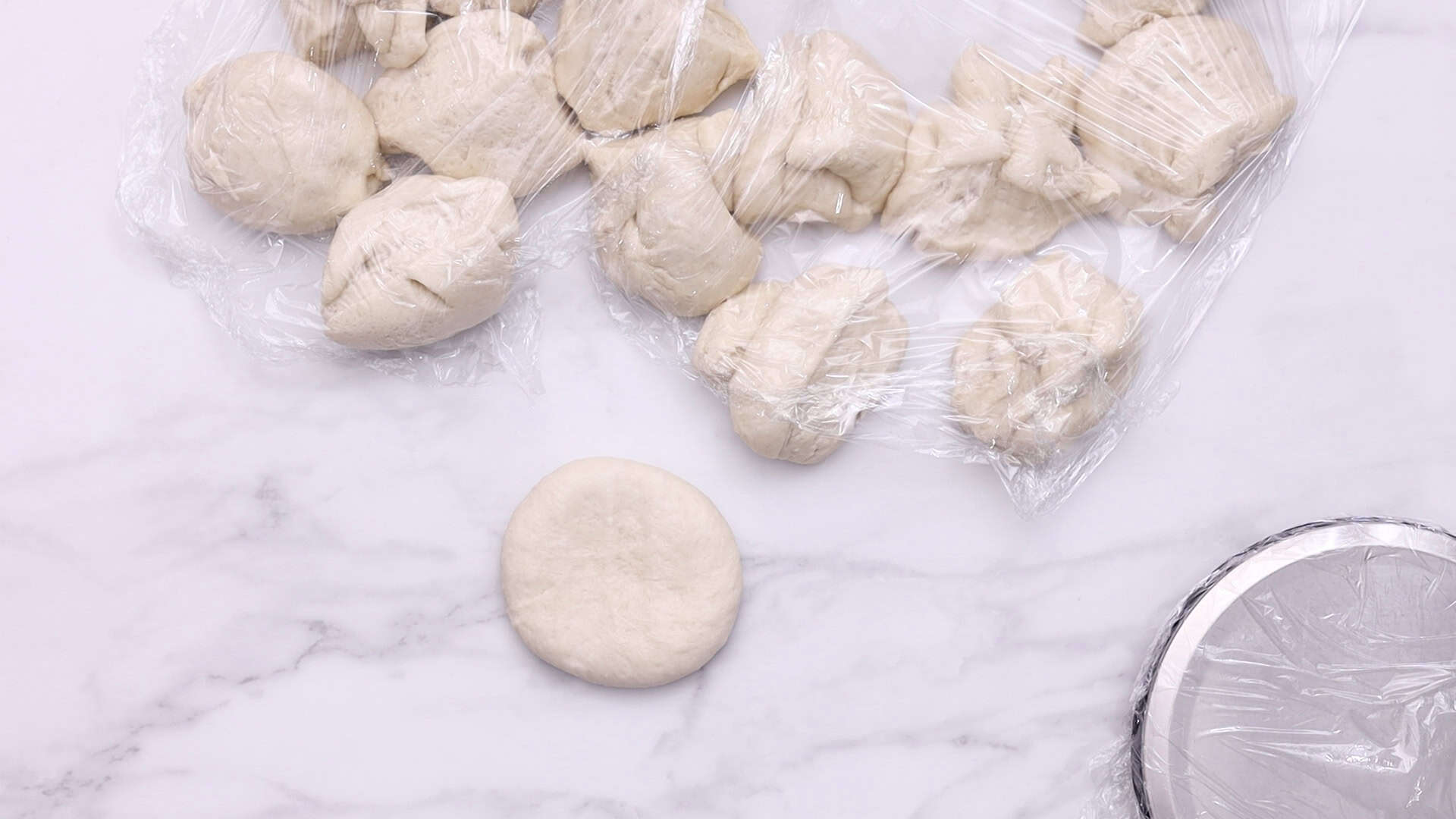 Homemade Burger Buns (Pan de Hamburguesa) 23 Shape into balls, Flatten