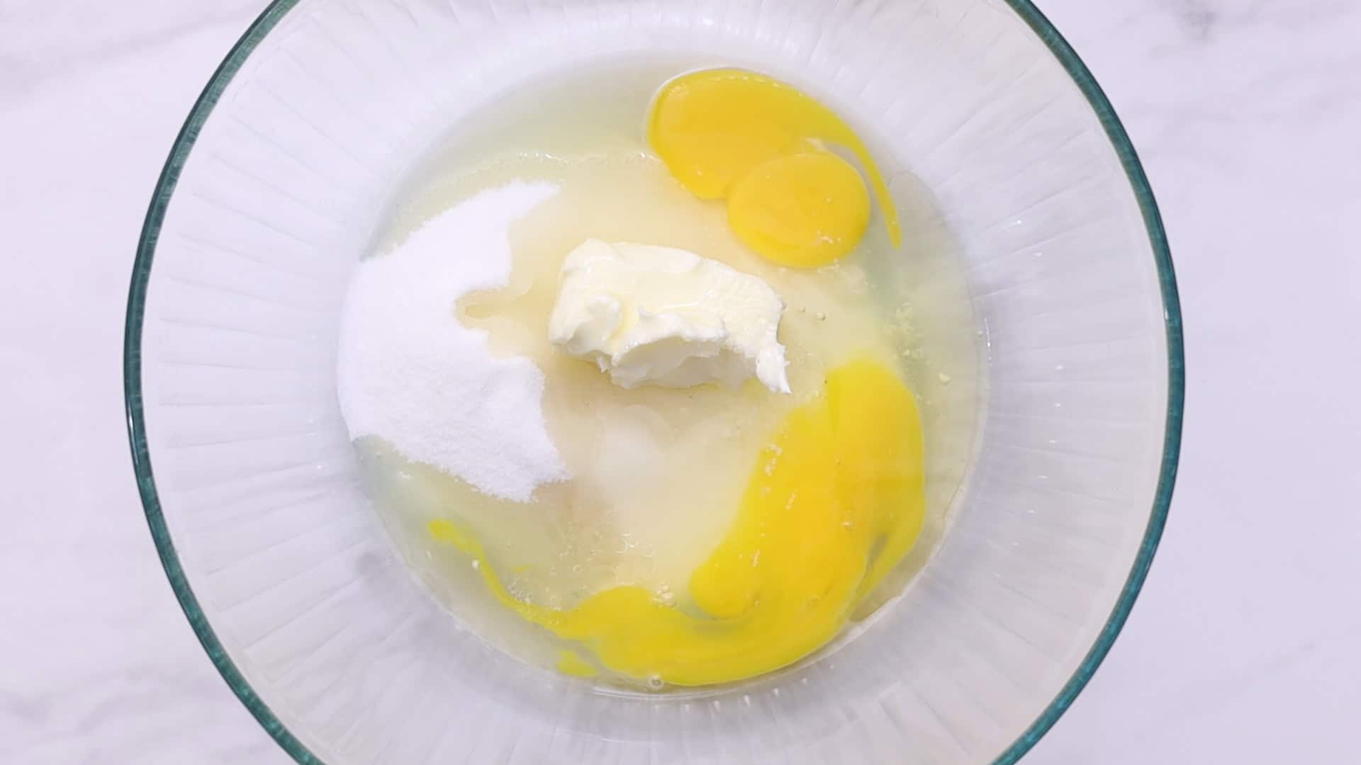 Cream butter, oil, vanilla, salt, and sugar until fluffy (5 minutes). Add eggs one at a time, beating well after each.