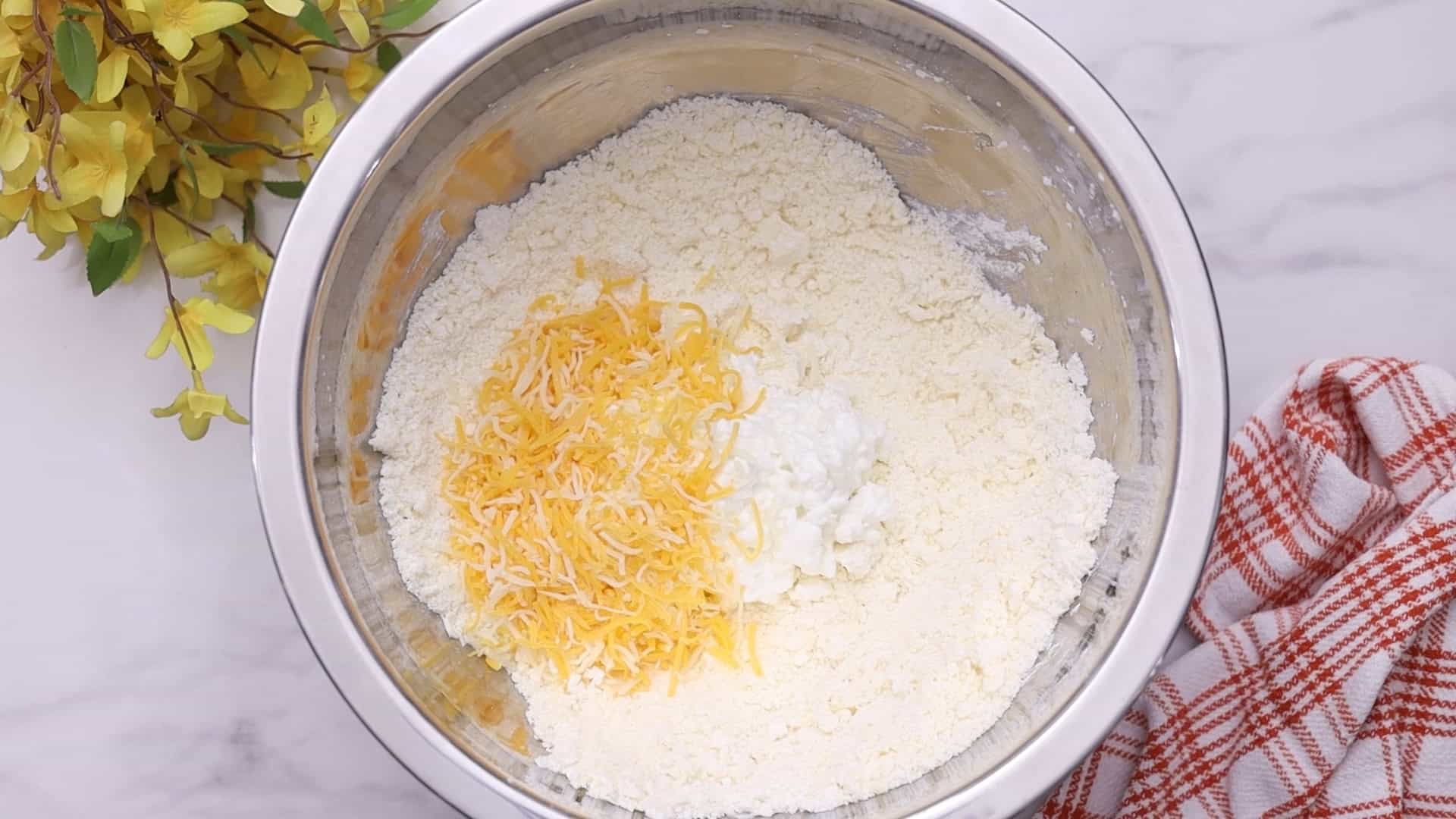 semi-hard cheese (if using). Mix well.