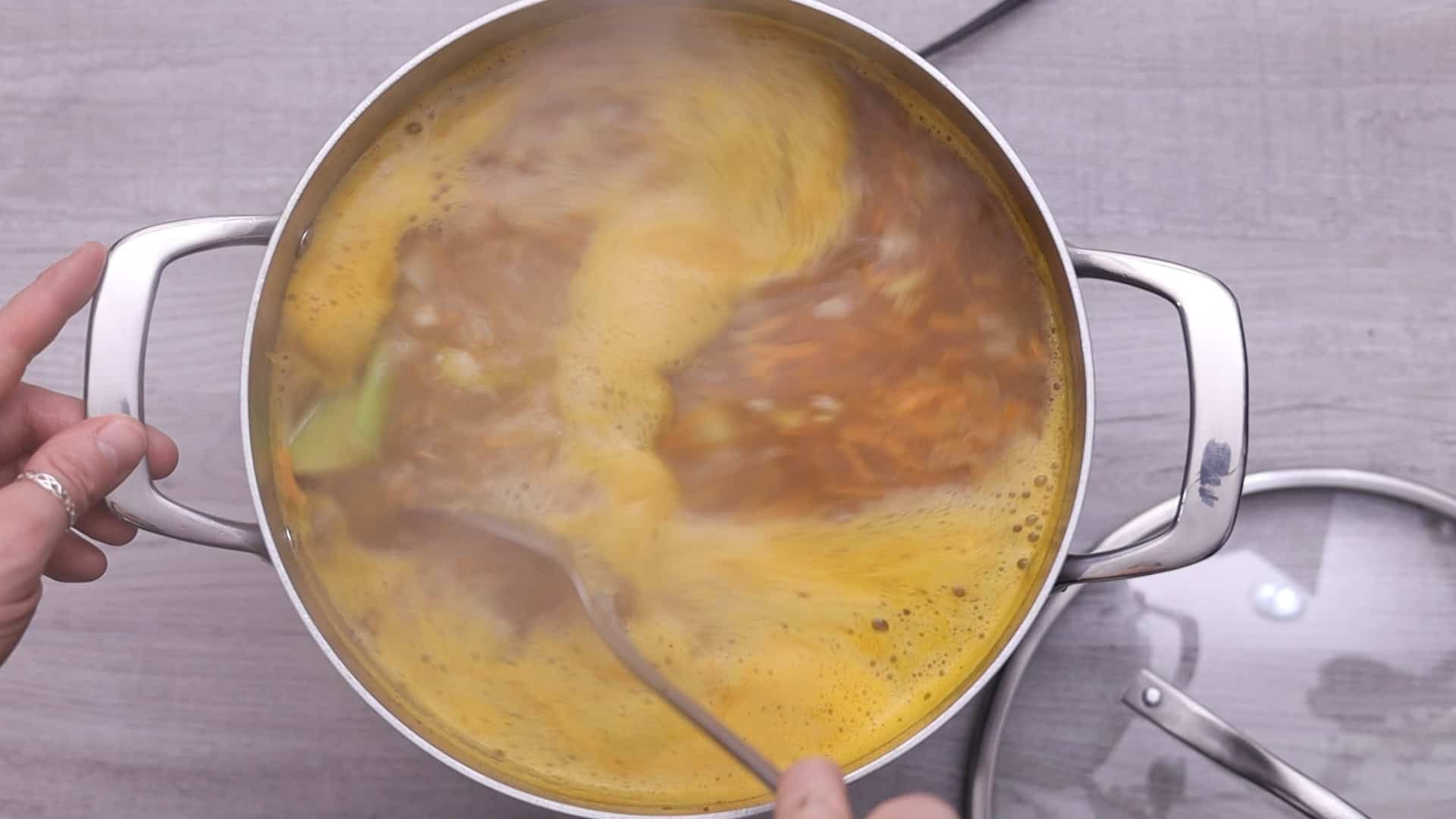 sopa a fuego lento