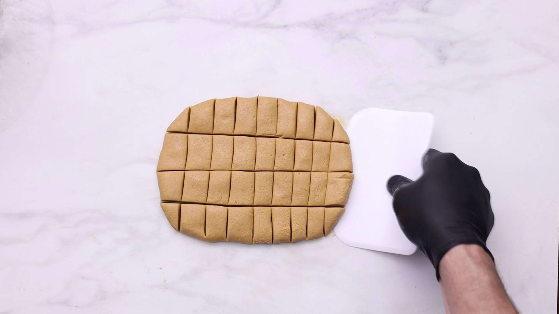 Press dough into an 8x6-inch rectangle, ½ inch thick