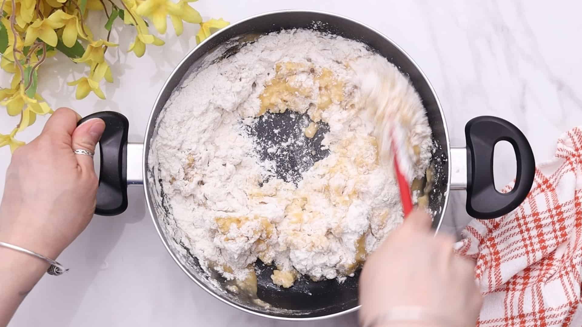 mixing dough