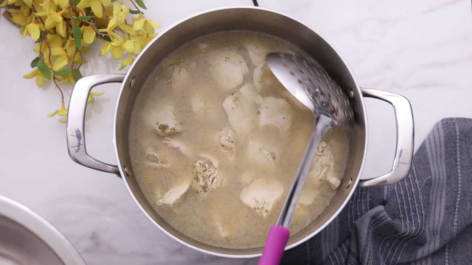 Easy Make-Ahead Chicken Fillings ( 2 WAYS ) 12 While boiling chicken