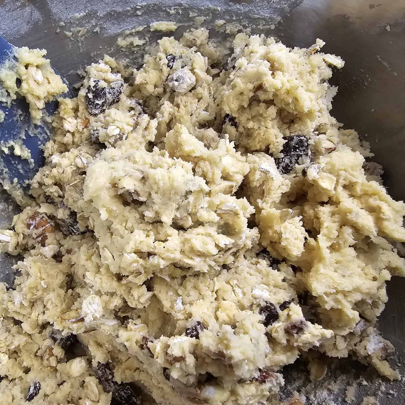 dough for Giant Oatmeal Raisin Cookies and Pecans