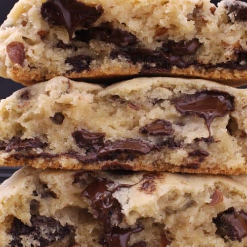 Close up Pecans Chocolate Chip Cookies