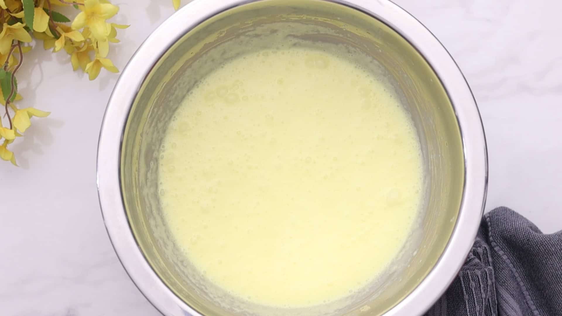 after Gradually mix in the cream until well combined.