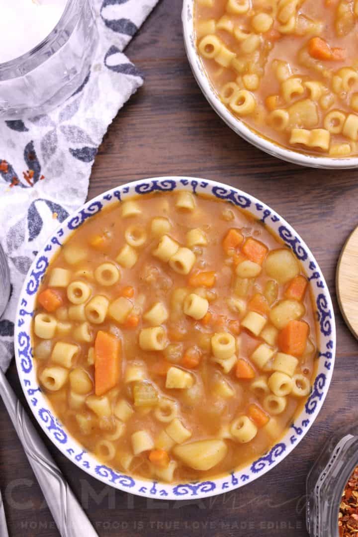 Pasta and potato soup recipe