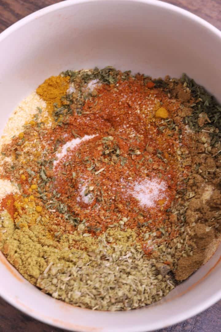 Mix Homemade Sazón Ingredients