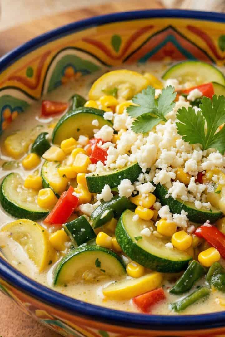 Calabacitas close up